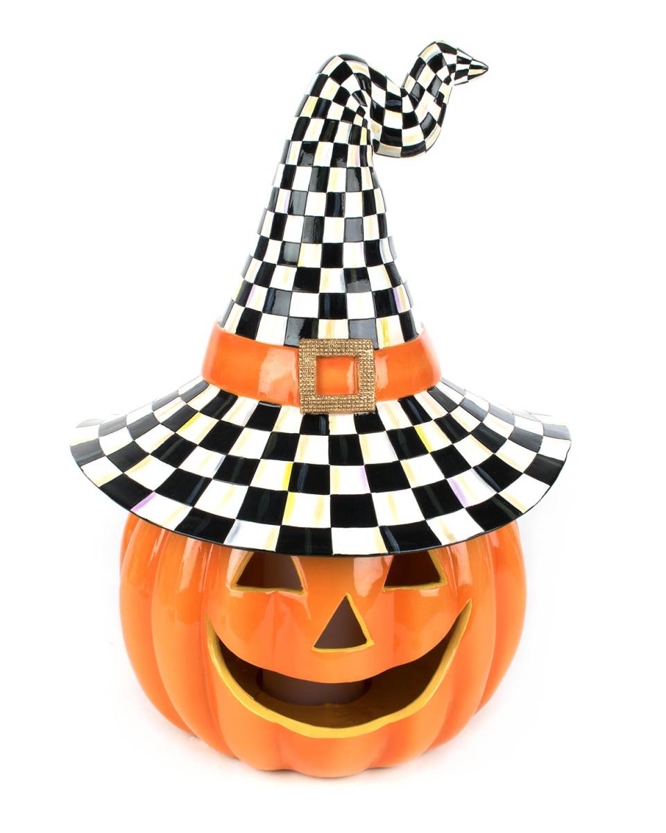 Illuminated Happy Jack-O-Lantern